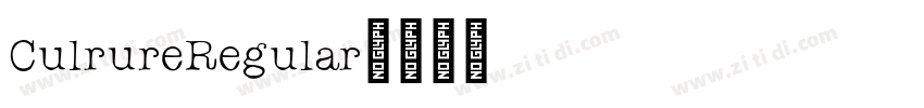 CulrureRegular字体转换