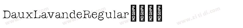 DauxLavandeRegular字体转换