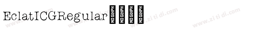 EclatICGRegular字体转换