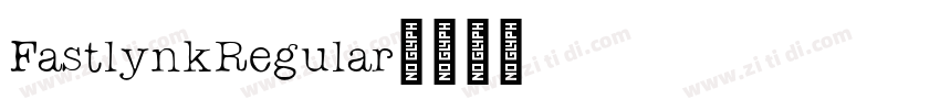FastlynkRegular字体转换