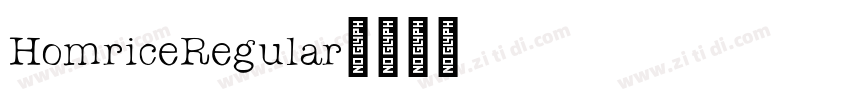 HomriceRegular字体转换