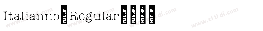 Italianno-Regular字体转换