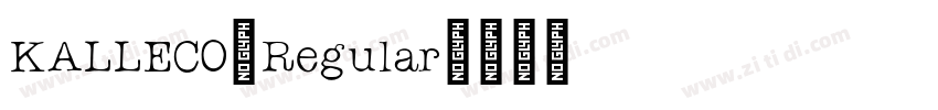 KALLECO-Regular字体转换