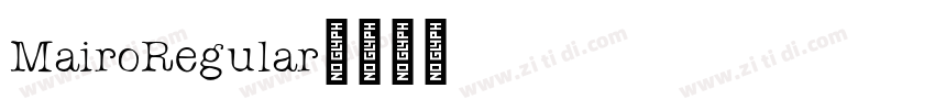 MairoRegular字体转换
