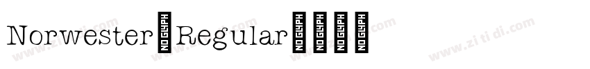 Norwester-Regular字体转换