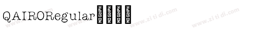 QAIRORegular字体转换 QAIRORegular字体转换