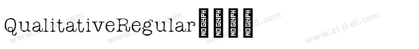 QualitativeRegular字体转换