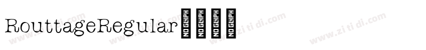 RouttageRegular字体转换 RouttageRegular字体转换