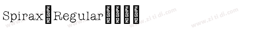 Spirax-Regular字体转换 Spirax-Regular字体转换