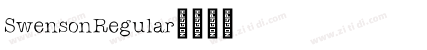 SwensonRegular字体转换