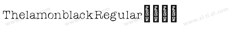 ThelamonblackRegular字体转换