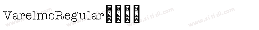 VarelmoRegular字体转换
