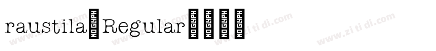 raustila-Regular字体转换