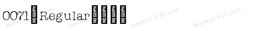 0071-Regular字体转换 0071-Regular字体转换