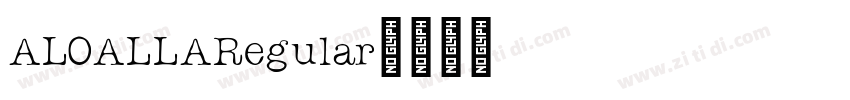 ALOALLARegular字体转换