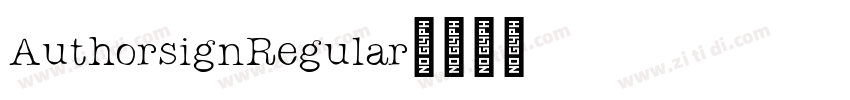 AuthorsignRegular字体转换