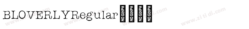 BLOVERLYRegular字体转换