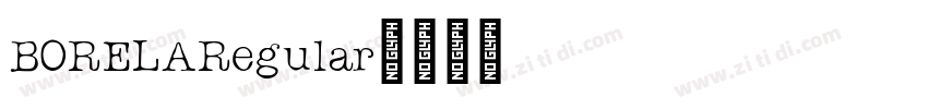 BORELARegular字体转换