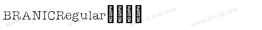 BRANICRegular字体转换