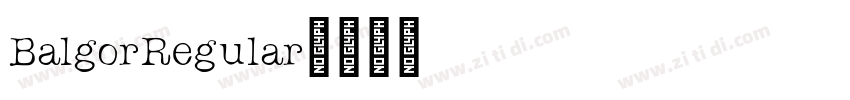 BalgorRegular字体转换
