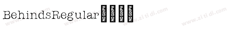 BehindsRegular字体转换