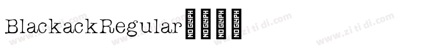 BlackackRegular字体转换