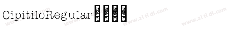 CipitiloRegular字体转换