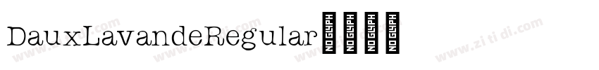 DauxLavandeRegular字体转换