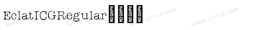 EclatICGRegular字体转换