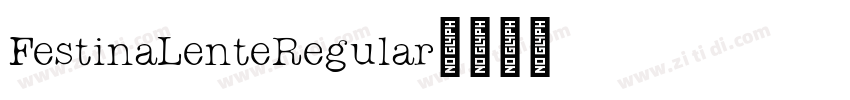 FestinaLenteRegular字体转换