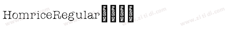 HomriceRegular字体转换