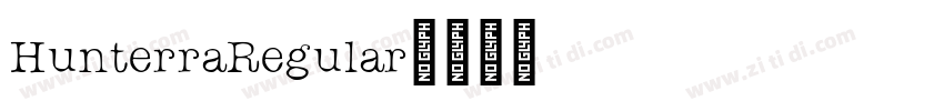 HunterraRegular字体转换