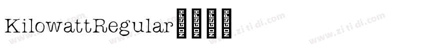 KilowattRegular字体转换