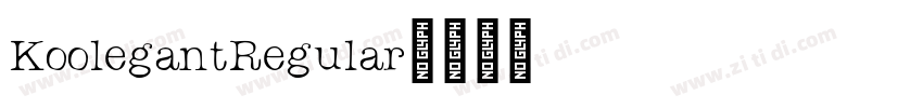 KoolegantRegular字体转换 KoolegantRegular字体转换