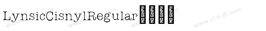 LynsicCisnylRegular字体转换