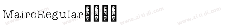 MairoRegular字体转换