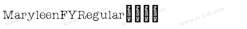 MaryleenFYRegular字体转换