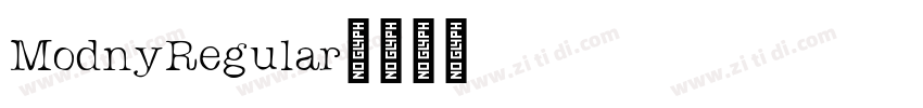 ModnyRegular字体转换