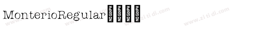 MonterioRegular字体转换