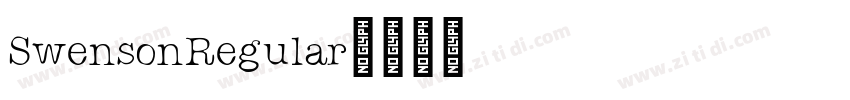 SwensonRegular字体转换