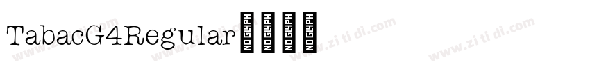 TabacG4Regular字体转换