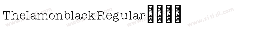 ThelamonblackRegular字体转换