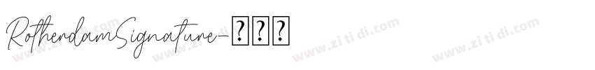 RotherdamSignature字体转换