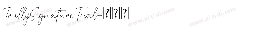 TrullySignatureTrial字体转换