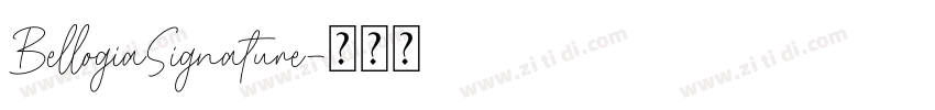 BellogiaSignature字体转换