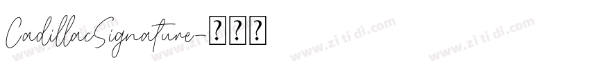 CadillacSignature字体转换