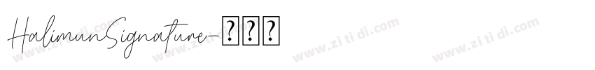 HalimunSignature字体转换