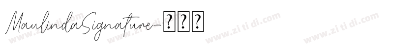 MaulindaSignature字体转换