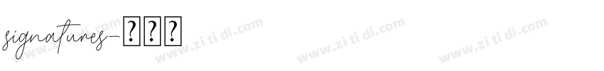 signatures字体转换