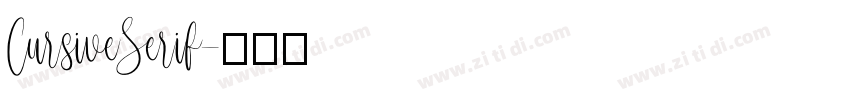 CursiveSerif字体转换